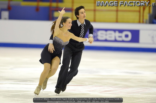 2013-02-27 Milano - World Junior Figure Skating Championships 0971 Sofia Sforza-Francesco Fioretti ITA